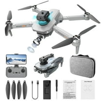 15 Year Old Boy Gifts, Brushless Motor Drone with 1080P Camera .4G Wifi FPV Quadcopter with Headless Follow Me Altitude Hold Obstacle Avoidance Toys Gifts for Kids Adults, Gray, One Size