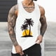 thumbnail image 4 of Camisetas de Tanque de los Hombres Tanque de los Hombres Incolor Gradiente de Impresión Cuello Redondo Correa Delgada Fuga Atrás Regular Casual Deportes Blusas de Tanque, 4 of 5
