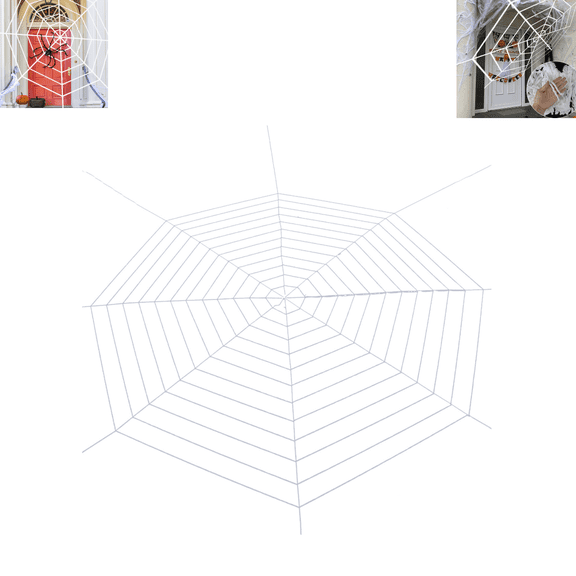16.40 Ft Giant Rope Fake Spider Web, Spider Web Halloween Decorations for Scary Haunted House, Outdoor Yard, Porch, Wall Spooky Hanging Party Decor