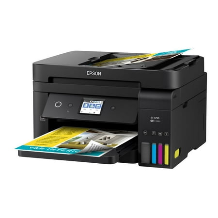 Epson WorkForce ET-4750 EcoTank Wireless Color All-in-One Supertank Printer with Scanner, Copier, Fax and Ethernet