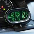thumbnail image 2 of Reloj luminoso LCD de 9V para coche, termómetro para coche, reloj Digital, reloj voltímetro con indicador de temperatura dual para vehículos automáticos, 2 of 5