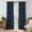 Midnight Blue, variant on KoshiMe 100% Blackout Faux Linen Curtains, 52x84 Inches 2 Panels Set, Thermal Insulated Rod Pocket Privacy Curtain Panels for Living Room Bedroom, Cream