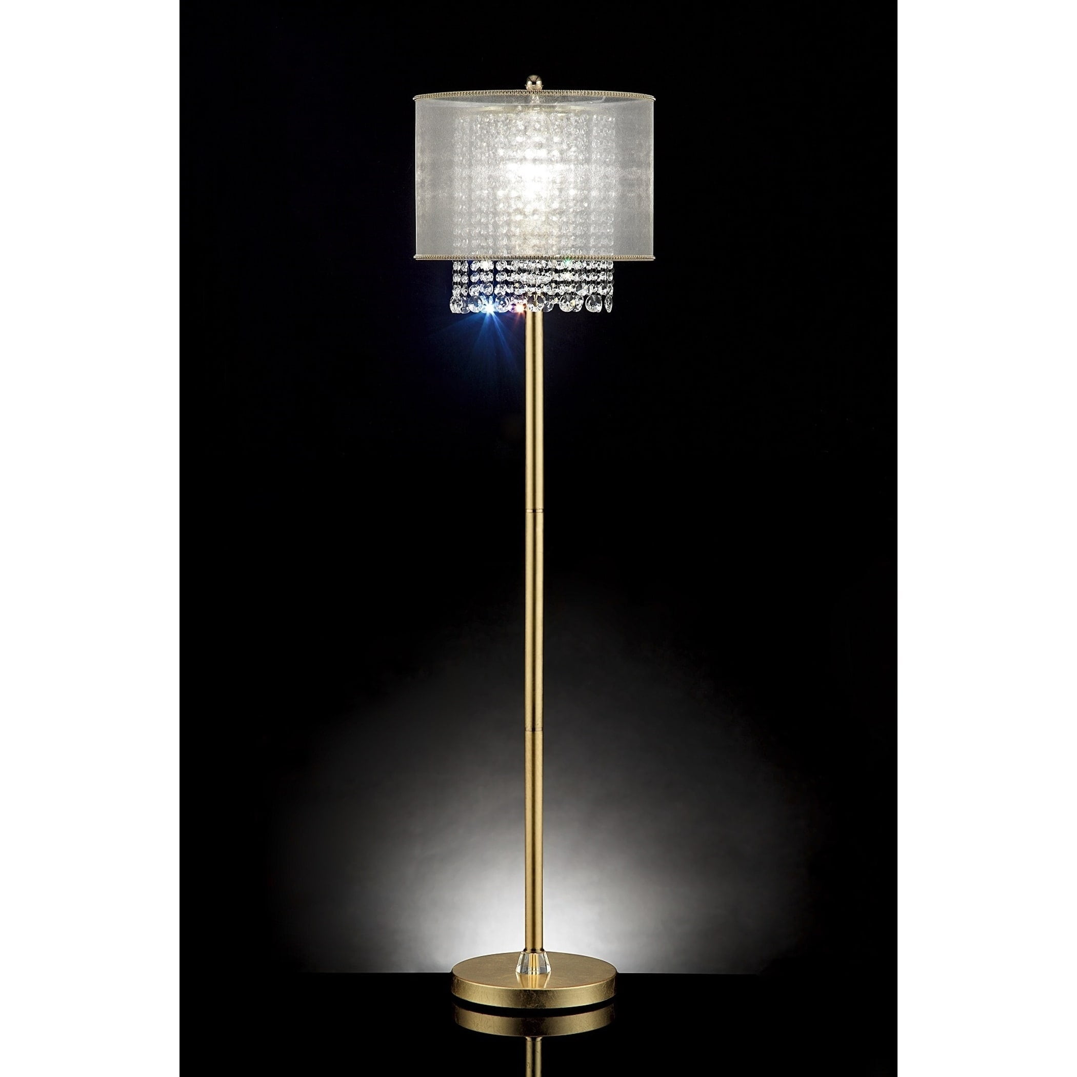 64.5"H Gold Foil Bhavya Floor Lamp