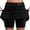 Black, variant on Women's Mid Rise Culottes With Pocket Sports Casual Fashion Printed Skirt Matching Skirt Set, Size XXXL