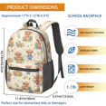 thumbnail image 3 of Highland Cow and Flower Print 17" School Backpacks for Teens,Waterproof Oxford Fabric,S-Shape Padded Straps for School,Travel,Hiking,Camping, 3 of 6
