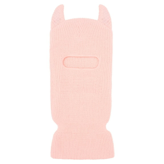 Horns Ski Mask - Pink