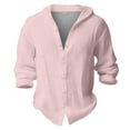 thumbnail image 4 of ZXLBBD Boys Hooded Shirt Button Down Casual Long Sleeve Solid Color Tops Lightweight Breathable Kids Shirts for Play and School Wear, 4 of 4