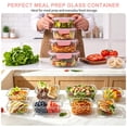thumbnail image 3 of TAIMASI 16 Pcs Glass Food Storage Containers with Lids, Airtight Snap Lock Borosilicate Glass Meal Prep Containers, Microwave Oven Freezer Dishwasher Safe, BPA Free Kitchen Storage Set,Pink, 3 of 8