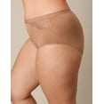 thumbnail image 3 of Playtex Microfiber Hipster Underwear Pack, Full Coverage, Moisture-Wicking, 3-Pack Iced Brown/Bronzed Chestnut/Black 3XL Women's, 3 of 4