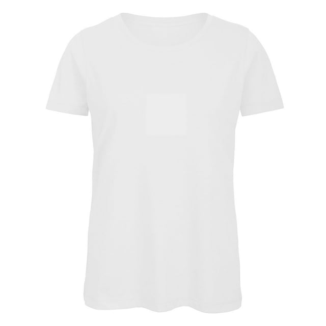 B&C - Camiseta de manga corta de algodón orgánico modelo Favourite para mujer (Blanco)