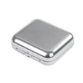 thumbnail image 1 of Cenicero de bolsillo, caja de cenicero de metal Cenicero de bolsillo de hojalata Cenicero de bolsillo cuadrado de acero inoxidable Cenicero de metal gris claro con tapa para fumar, 1 of 4