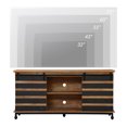 thumbnail image 5 of WAMPAT Farmhouse TV Stand Sliding Barn Door Entertainment Center for TV up to 65", Brown&Black, 5 of 6