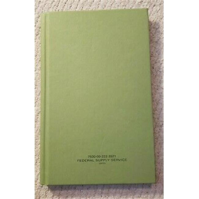 Memorandum Book 8 X 10-1/2 Green Log Book Green Military Log Book Record Book 