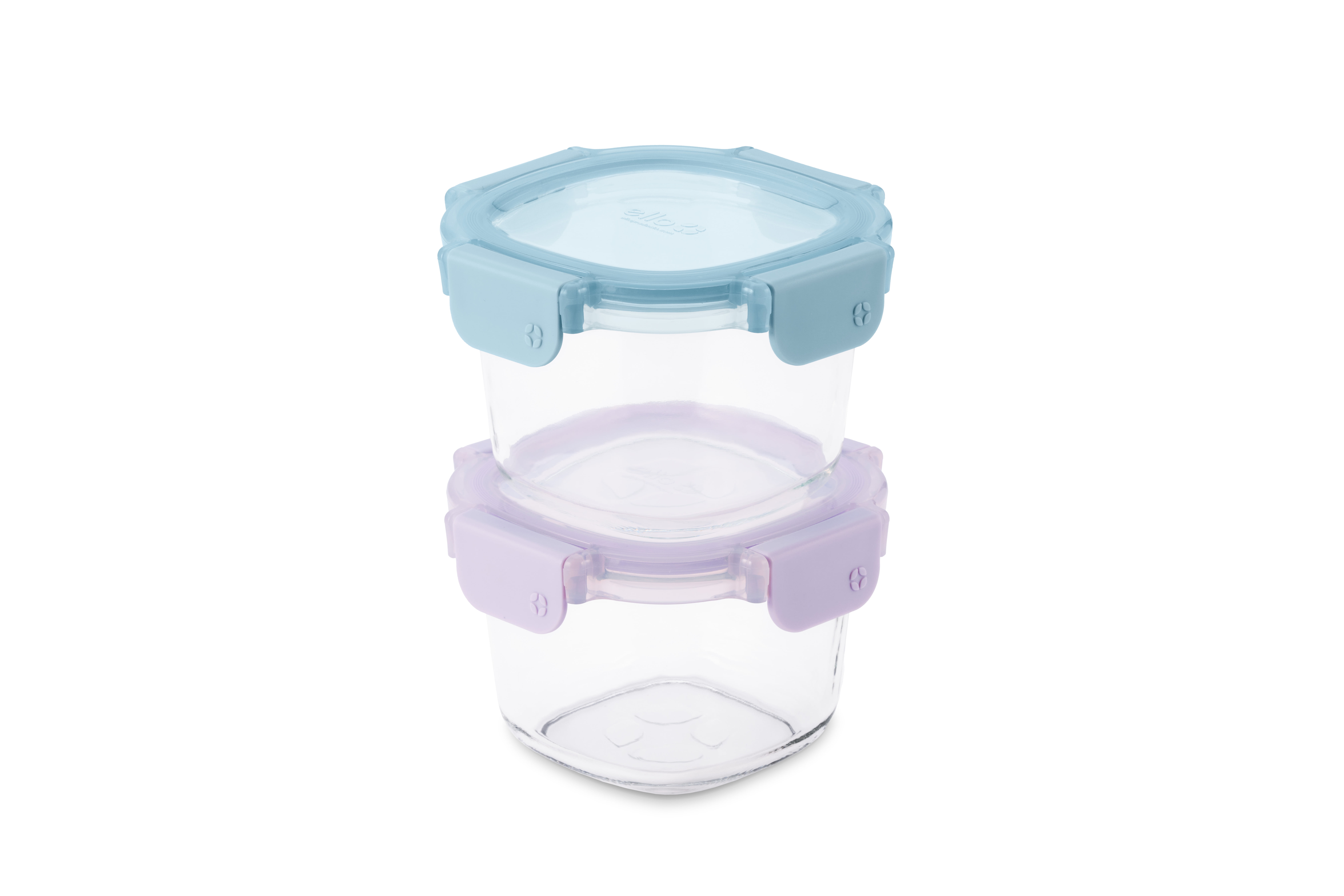 (2 pack) Ello Color Lock Clear Glass Leak-Proof Food Storage Container (2 Count)
