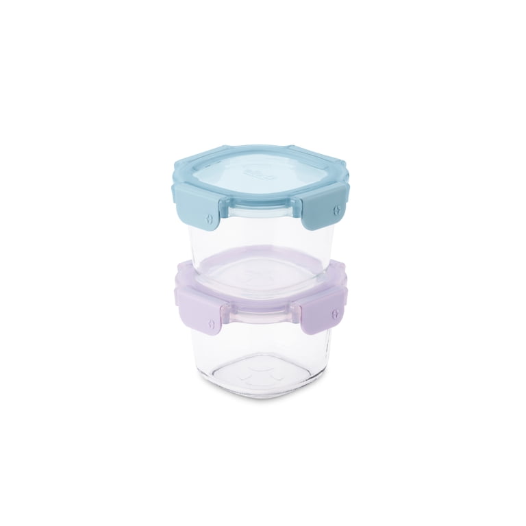 Ello Color Lock 2 Cup Round Glass Food Storage Containers 2-Pack photo 6