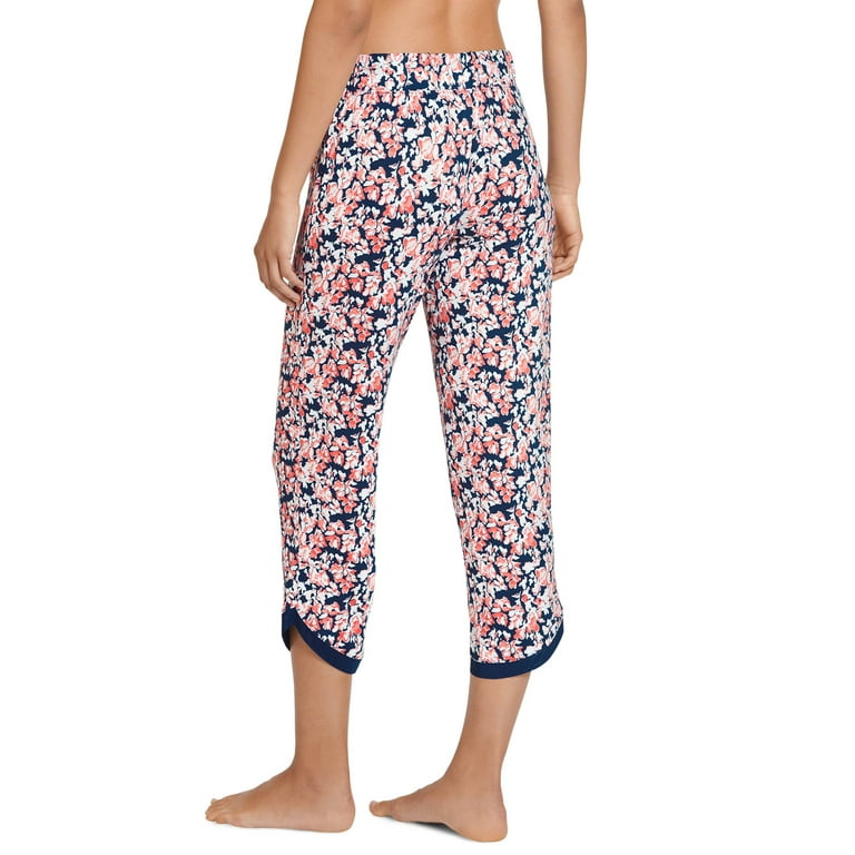 Jockey Women's Sleepwear Cooling Comfort Tapered Capri, Floral Dreams, XS  at  Women's Clothing store