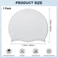 thumbnail image 3 of Uxcell 1-Pack Silicone Swim Cap for Women & Men, Durable Unisex Non-Slip Waterproof Swimming Hat [Silver], 3 of 6