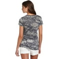 thumbnail image 2 of 2651V012LRG V-Neck Burnout Tee Shirt for Junior, Charcoal - Large, 2 of 2