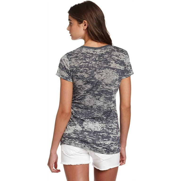 v neck burnout tee