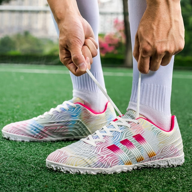 Zapatos de fútbol para adultos Zapatos de fútbol unisex de malla Accesorios para exteriores (41 blanco) DQrwqpou Tenis De Mujer Tenis De Hombre