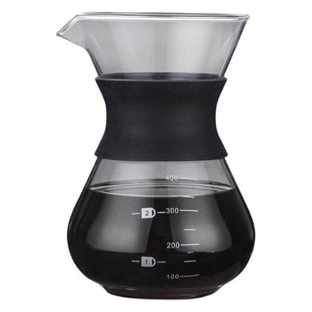Injueey Cafetera Percolador Accesorios para el desayuno Superficie lisa Suministros de café Mango Diseño Utensilios de cocina Hervidor de Juegos de servir café y té 400ml