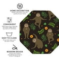 thumbnail image 4 of Balery 4 Pcs Sloth Doing Yogaleather Coasters Set, Drink Table Cup Coasters For Living Room Kitchen Coffee Decor, 4 of 9