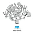 thumbnail image 3 of Unique Bargains 1/8' 3mm Aluminum Crimping Loop Sleeve Double Ferrule for Wire Rope Cable Line End, Silver 25 Pack, 3 of 5
