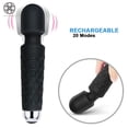 thumbnail image 4 of Luxtrada USB Rechargable Massager Wand Personal Neck Full Body with 20 Vibrating Patterns 8 Speeds Body Massager, 4 of 8
