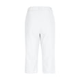 thumbnail image 5 of Miluxas Womens Capri Pants High Waisted Straight Leg Yoga Capris Leggings with Pockets Crop Workout Summer Pants White XL(XL), 5 of 8