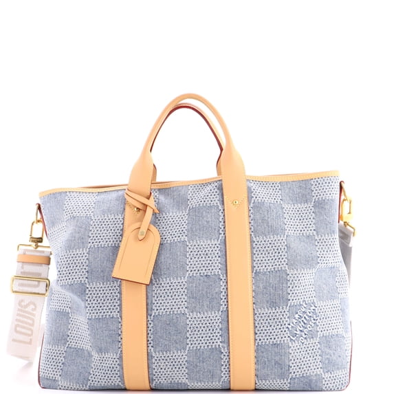 Pre-Owned Weekend Tote NM Damier 3D Denim By Rebag
