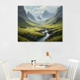 thumbnail image 2 of JEUXUS large forest wall art,natural landscape art,Sage green wall art Original Large green Landscape Painting Mountain Wall Art abstract wall art green hills painting,16''x24'' Framed Modern 20x16in, 2 of 4