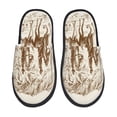 thumbnail image 1 of Fotbe Western Desert Cowboys1 Pantuflas Peludas para Mujer con Estampado, Zapatillas de Peluche, Zapatos de Invierno para Casa, Uso Interior y Exterior-Medium, 1 of 8