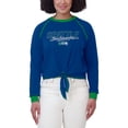 thumbnail image 4 of Women's WEAR by Erin Andrews Royal Seattle Seahawks Tie-Front Long Sleeve T-Shirt, 4 of 4