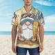 thumbnail image 2 of Balery Hello Summer Cute Gnome Camisas hawaianas de manga corta para hombre, camisas playeras de corte holgado, camisas de vacaciones con botones,Medium, 2 of 7