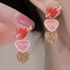 thumbnail image 3 of Colección de San Valentín Pendientes de acrílico con corazón brillante y bloques de color Pendientes colgantes Joyas para las orejas de mujer Pendientes de plástico, 3 of 5