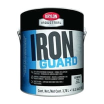 Krylon Interior/Exterior Paint, Eggshell, Water Base, Black, 1 gal K11001201