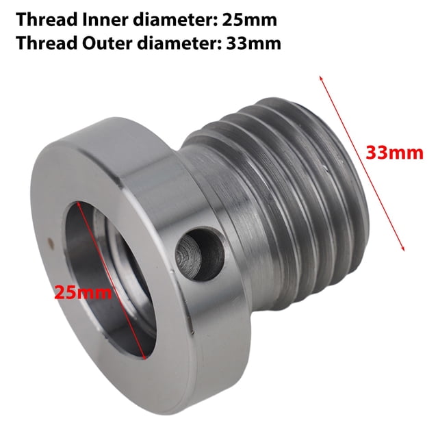 For Wood Lathe Chuck Adapter Suitable For For Wood Lathe Chuck Thread Inner Diameter 25Mm Thread Outer Diameter 33Mm