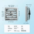 thumbnail image 3 of VEVOR Shutter Exhaust Fan Shop Exhaust Fan 24'' Wall Mounted Aluminum 3320 CFM, 3 of 9