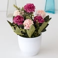 thumbnail image 3 of SPRING PARK Artificial Hydrangea Bouquet with Vase Fake Hydrangea Flower Potted Artificial Fake Variety Silk Flower Bonsai for Home Party Wedding, 3 of 7