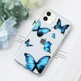 thumbnail image 3 of Girly Case for iPhone 11 Pro Max Case Cute Blue Butterfly Pattern Design Crystal Clear Girls Women Soft TPU Rubber Shockproof Anti-Scratch Protective Case Cover for iPhone 11 Pro Max, 3 of 7