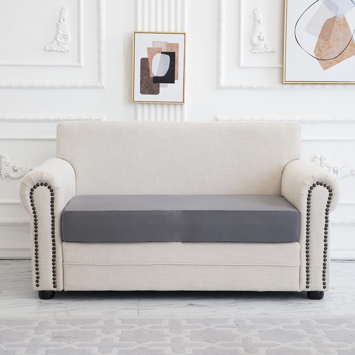 Tianlu Sectional Couch Covers, Velvet Sofa Cover, Quilted Sofa Slipcover for Dogs Cats Pet Love