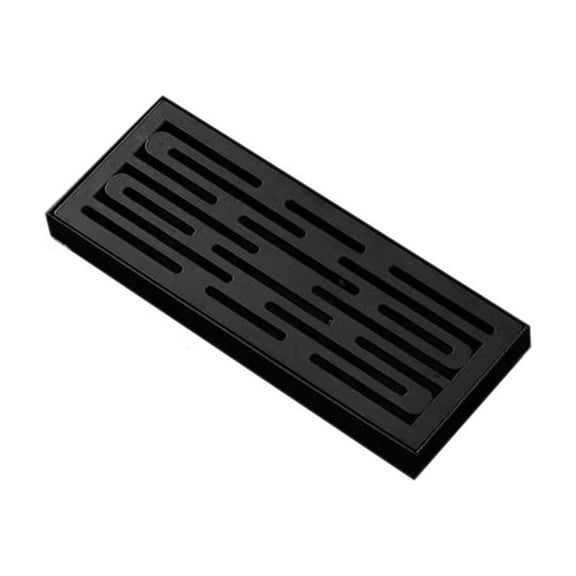 Linear Shower Drain with Removable Grate, Adjustable Rectangular Floor Drain with Hair Catcher for Bathroom