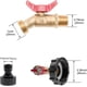 thumbnail image 5 of Adaptador de tanque de agua de galón, válvula de mano de rosca gruesa de 2 "y válvula de grifo de manguera de latón sin plomo y conectores rápidos para manguera de jardín, 5 of 5
