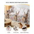 thumbnail image 4 of Easter Couch Cover, Spring Cute Rabbit Eggs Botanical Flowers Rose Sofa Cover Blanket for 2 Seat Cushion, Sectional Sofa Slipcover Furniture Protector for Living Room Bedroom 71''x102'', 4 of 9