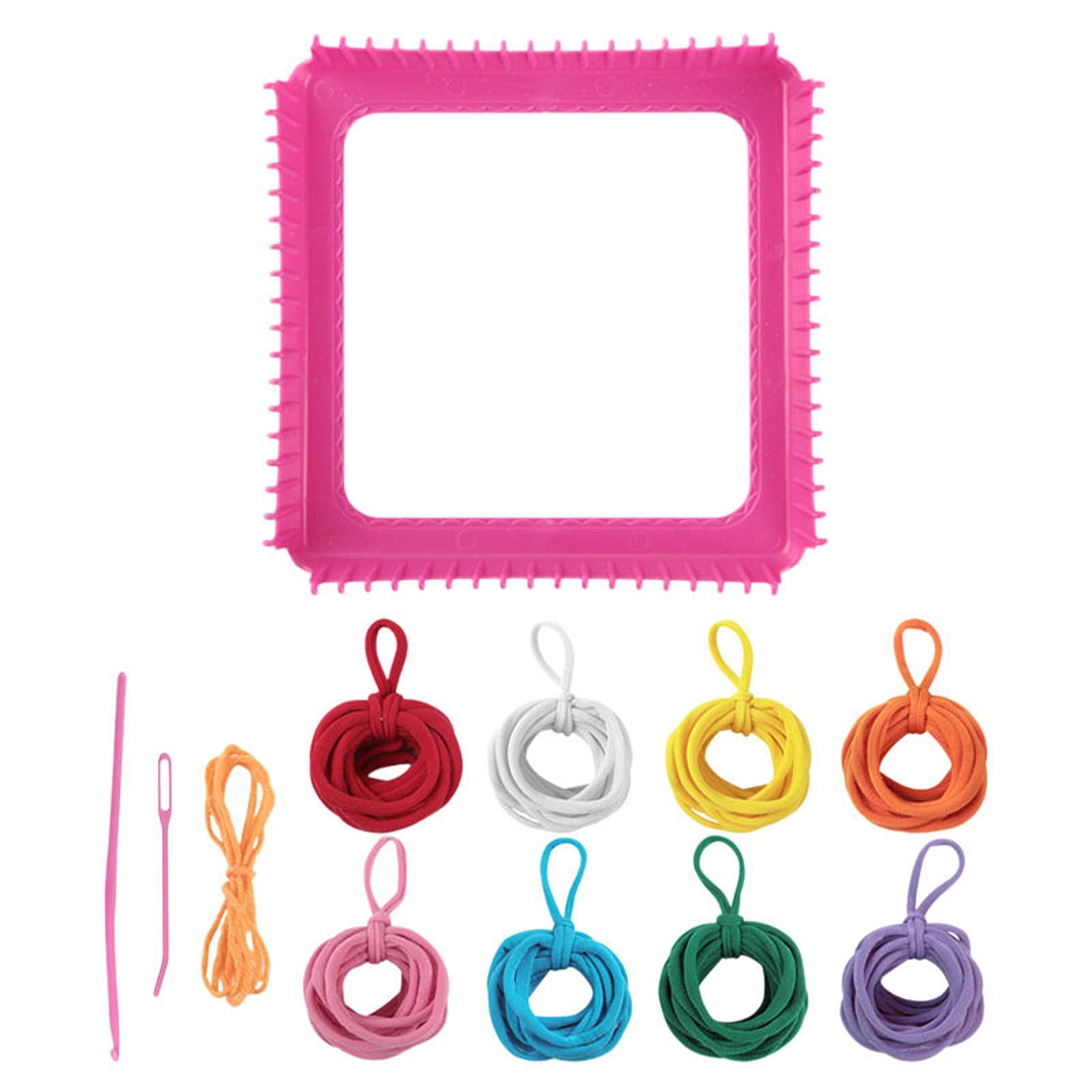 balikha Weaving Loom Kit Toys DIY Knitting Crochet Portable Crafts Gifts Potholder Loops Making Kits Sewing Craft for Adults Children 8 Colors