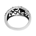 thumbnail image 5 of Enchanting Swirling Garden .925 Sterling Silver Wide Floral Band Ring-9, 5 of 5