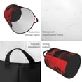 thumbnail image 4 of Fotbe Red And Black Abstract Skull Laundry Basket with Handles, Waterproof Large Laundry Hamper, Wash Bag for Corner Dorm, Rolling Laundry Basket with Handles-Small, 4 of 8