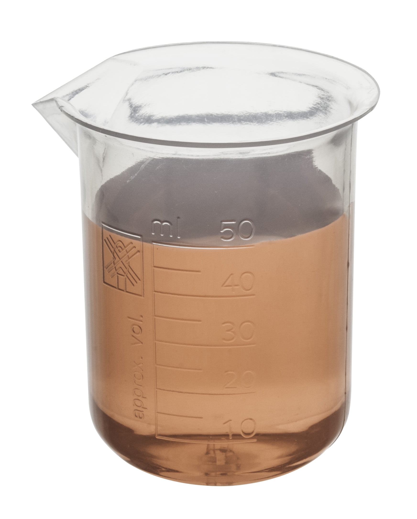 50ml Plastic Beaker; 5ml Graduations; Premium Polypropylene Eisco