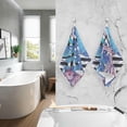 thumbnail image 5 of Coolnut Jungle Leopard Geometric Patterned Hand Towels 2 PCS, Cotton Bath Towel for Drying Face Hands Body Decorative Water Absorbent Lightweight Towels for Bathroom Ktichen Travel Gym, 16"x28", 5 of 6