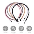 thumbnail image 3 of 6pcs Cheveux Imitation Cristal Main Tricot Perles Bandeau pour Fille, 3 of 7